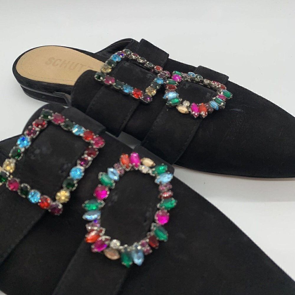 Schutz Rebeca Slides Black Women’s Size 7.5 - Picture 5 of 7